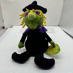 Sugar Loaf Toys Green Witch Plush Stuffed Doll 10" Cute Halloween 2015